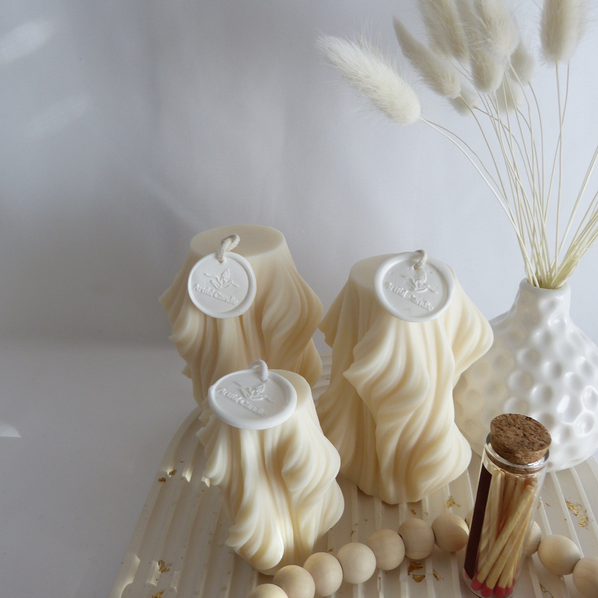 Wellen Kerzen Set - Artful Candle