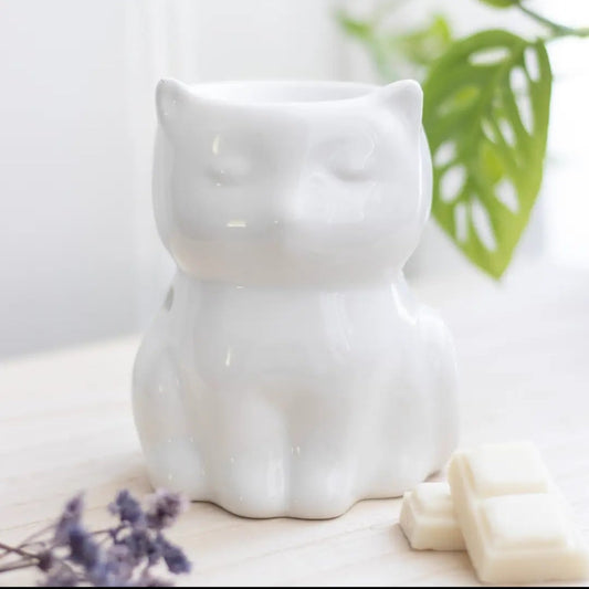 Duftlampenset, Duftlampe Katze, Duftwachs 100g, Teelicht